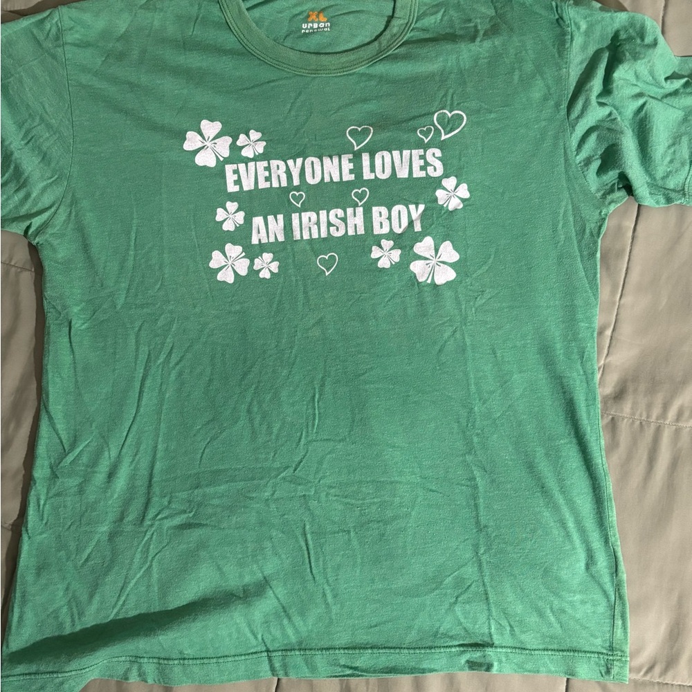 Urban Renewal Green and White Short Sleeve Tee